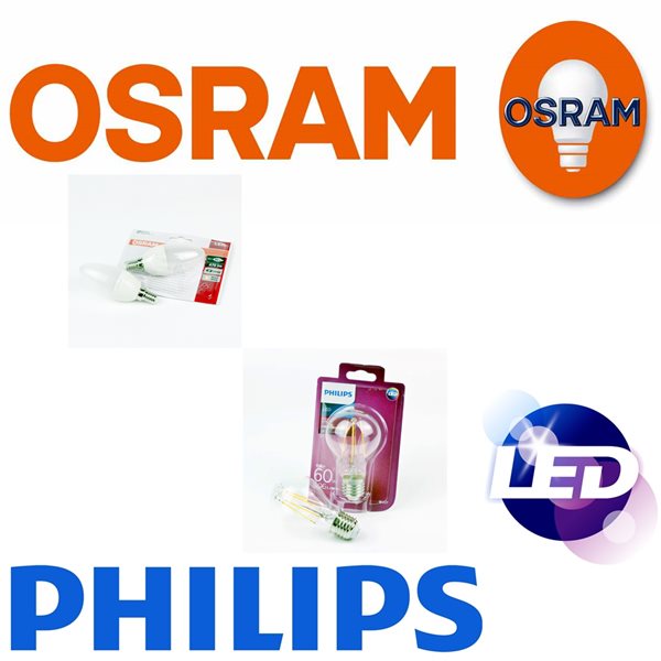 LED E27 | LED E14 | OSRAM y PHILIPS