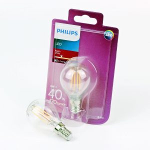 Bombilla esfera LED FILAMENTO E14 | Philips 4W