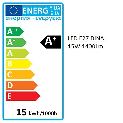 Bombilla LED E27 DINA  | 15W