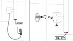 Conexión eléctrica del toallero TRIADA
