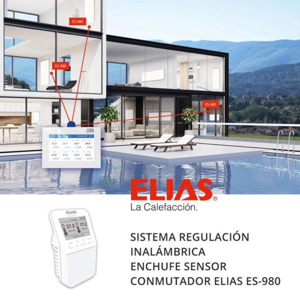 Sistema regulación calefacción ELIAS ES-980 sensor enchufe