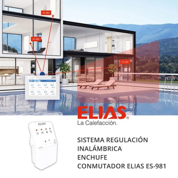 Sistema regulación calefacción ELIAS ES-981 enchufe conmutador adicional