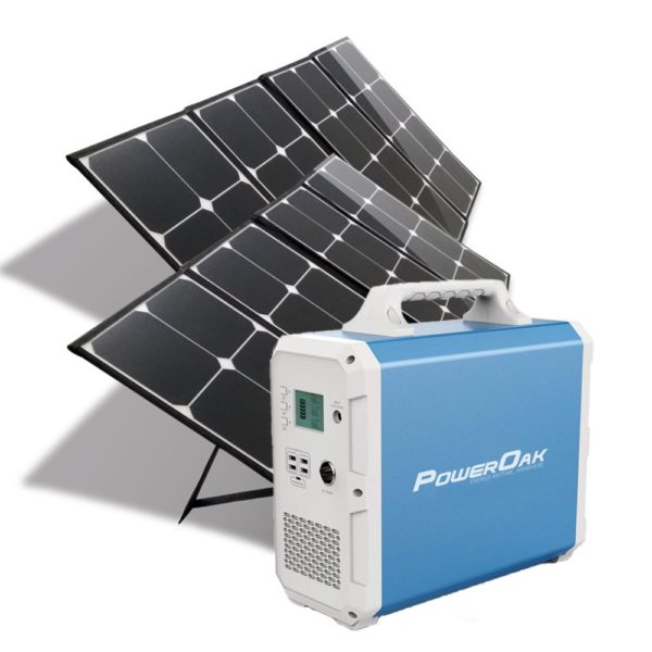 Kit solar portátil 1000W | 1500Wh | 2x panel plegable 120w