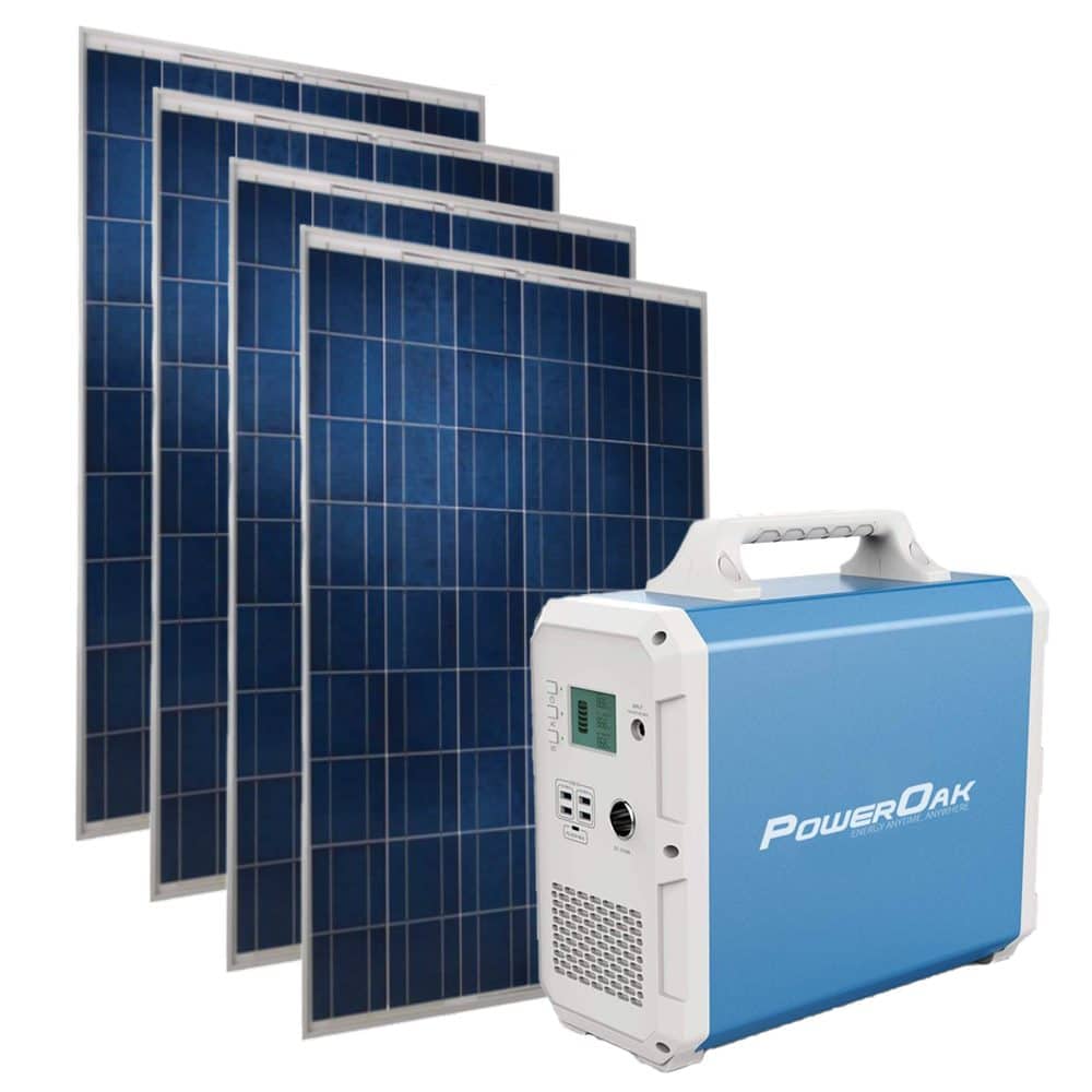 Kit solar portátil 1000W, 1800Wh