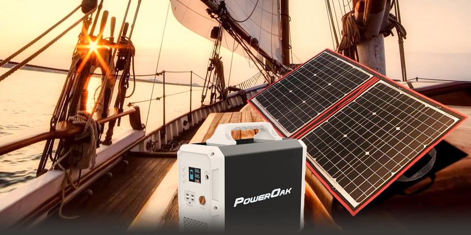 Kit solar portátil en barco