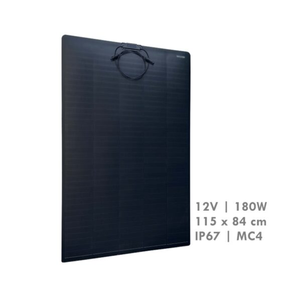 Panel solar flexible 12V 180W con principales datos