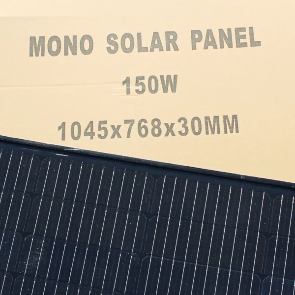 Panel solar Half-Cell 150W negro con embalaje