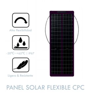 Panel solar flexible CPC 12V 100W negro