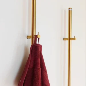 Toallero eléctrico LINE acabado oro cepillado